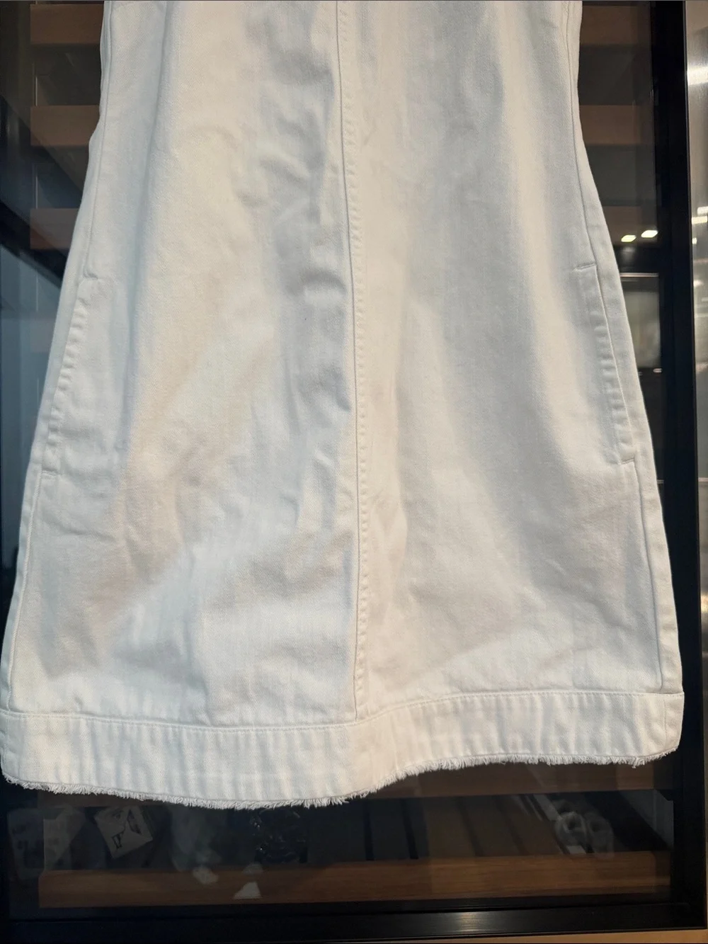 J.Crew White denim Sleeveless Shift Dress Size 6 - Picture 6 of 6
